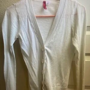 3 for $15!! H&M white cardigan sweater